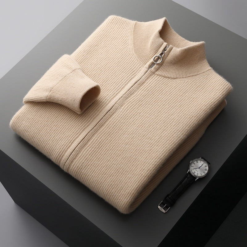 Wool zip up