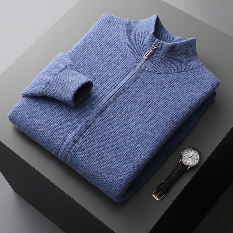 Wool zip up