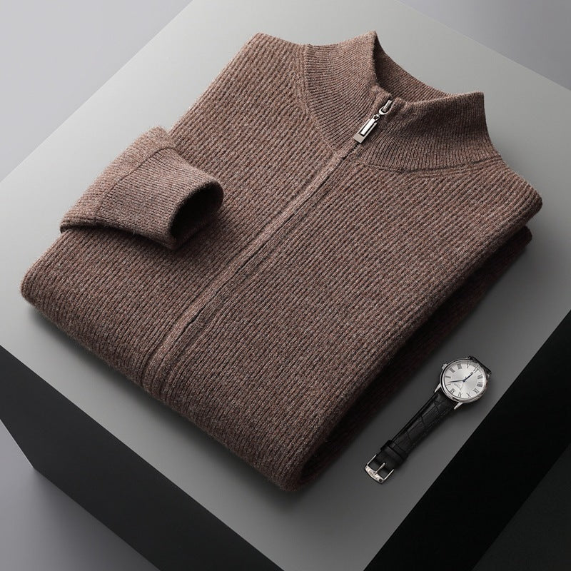 Wool zip up