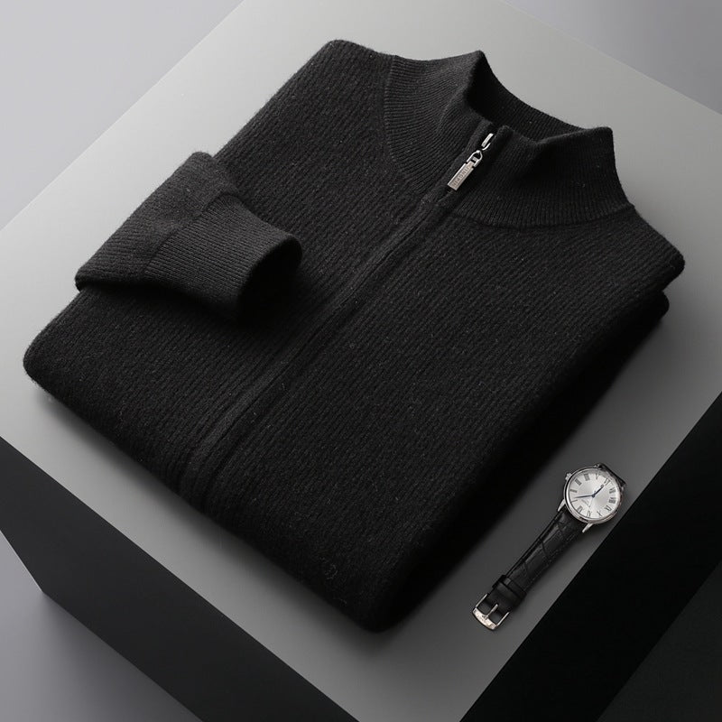 Wool zip up