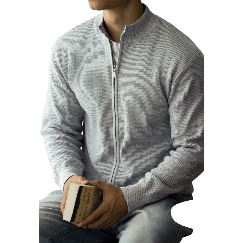 Rib Knit Full-zip Cardigan
