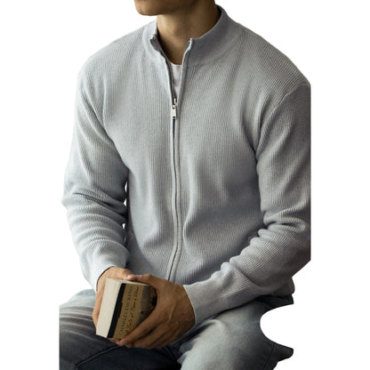 Rib Knit Full-zip Cardigan