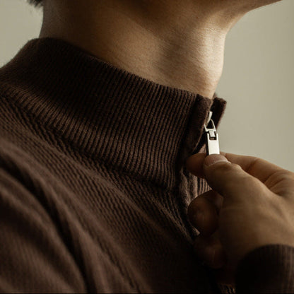 Rib Knit Full-zip Cardigan